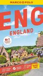 Text: "ENG", "England", "Nr.1 meistgekaufter Reiseführer", "Urlaubsplaner", "Erlebnissgarantie", "Reisen mit Insider-Tipps".<br>
Bild von malerischen Steinhäusern in ländlicher Umgebung.