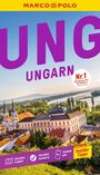 „UNG Ungarn“, „Nr. 1 Meistgekaufter Reiseführer“. Städtelandschaft mit Fluss und Brücke im Hintergrund, Türme im Vordergrund.