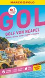 MARCO POLO, Nr. 1 Reiseführer. Golf von Neapel, Amalfi, Ischia, Capri. Küstenstadt am Meer mit bunten Häusern.