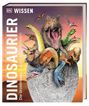"DK Wissen DINOSAURIER Die Urzeitriesen in spektakulären Bildern." Verschiedene Dinosaurier brechen aus einem großen Ei.