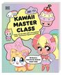 Text: "KAWAII MASTER CLASS. 50 Motive Schritt für Schritt super easy." Illustration mit niedlichen Figuren und Pastellfarben.