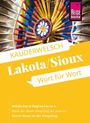 "KAUDERWELSCH Lakota/Sioux Wort für Wort." Bunte indianische Federn und Perlen in der Mitte, Logo oben rechts.