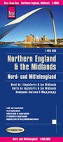 : Reise Know-How Landkarte Nord- und Mittelengland / Northern England & the Midlands (1:400.000), KRT