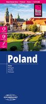 Oben: "Reise Know-How | Poland | Polen | 1:675 000". Unten "Poland" in verschiedenen Sprachen. Im Hintergrund eine Stadtansicht.