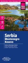 "Serbia, Montenegro, Kosovo; wasserfest, reißfest, schreibt wie auf Papier. Landschaft mit Fluss und Hügeln."