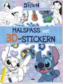 : Disney Stitch: Malspaß mit 3D-Stickern, Buch