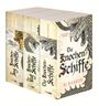 Buchreihe von RJ Barker: "Im Sog der Knochen Schiffe", "Der Ruf der Knochen Schiffe", "Die Knochen Schiffe"; mit Drachenmotiv.