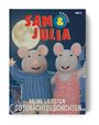 „SAM & JULIA“, „MEINE LIEBSTEN GUTENACHTGESCHICHTEN“. Zwei fröhliche Mäuse unter einem großen Mond.