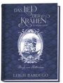 "Das Lied der Krähen" oben. "Düstere Ufer" darunter. "Briefe aus Ketterdam" mittig. "Leigh Bardugo" unten. Schiff in ovalem Rahmen.