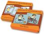 "Bildkarten zur Sprachförderung", "Vergangenheit – Gegenwart", "Verben". Illustrationen von Kindern beim Spielen.