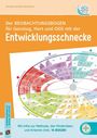 Ein Titeltext über "Beobachtungsbogen" und "Entwicklungsschnecke" mit farbiger Grafik und Schnecken-Logo.