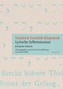 Friedrich Gottlieb Klopstock: 'Lyrische Sylbenmaasse', Buch