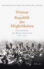 "Weimar - Republik der Möglichkeiten. Diskussionen auf Burg Lauenstein 1917–1931." zeigt eine historische Versammlung.
