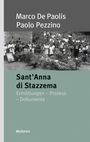 Titel: "Sant’Anna di Stazzema: Ermittlungen – Prozess – Dokumente". Foto: Große Gruppe Menschen vor Pflanzenarrangement.