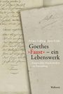 Texte: "Ariane Ludwig / Jutta Eckle Goethes »Faust« – ein Lebenswerk Ausgewählte Handschriften zur Entstehung". Schrift: Handschriften.