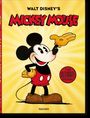 "Walt Disney's Mickey Mouse" und "The Ultimate History". Es zeigt Mickey Mouse in klassischen Farben.