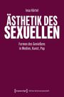 Insa Härtel: Ästhetik des Sexuellen. Formen des Genießens in Medien, Kunst, Pop. Dunkelrotes Cover, weiße Schrift.