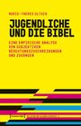 Titel: "Jugendliche und die Bibel". Bunte horizontale Streifen auf gelbem Hintergrund.