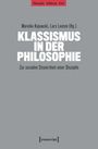 Ein graues Cover, oben "Philosophie | Aufklärung | Kritik", Titel: "Klassismus in der Philosophie", Verlag unten: "transcript".