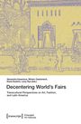 "Decentering World's Fairs: Transcultural Perspectives on Art, Fashion, and Latin America." Illustration von Menschen vor Gebäude.