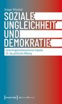 „Soziale Ungleichheit und Demokratie“ von Gregor Ritschel. Farbverlauf von Blau zu Rot. Minimalistisches Design.