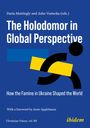 Titel: "The Holodomor in Global Perspective". Illustration: Abstrakte Formen in Gelb, Blau, Schwarz.