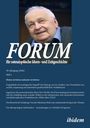 „FORUM für osteuropäische Ideen- und Zeitgeschichte“, 30. Jahrgang (2026), Heft 1. Ein älterer, lächelnder Mann im Bild.