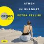 ATMEN IM QUADRAT, PETRA PELLINI, argon hörbuch. Illustration: Frau am Strand mit Rücken zur Betrachterin.