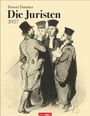 "Die Juristen 2027" von Honoré Daumier. Illustration von vier Männern in juristischen Roben und Hüten.