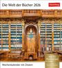 : Die Welt der Bücher Postkartenkalender 2026 - Wochenkalender mit 53 Literaturpostkarten, KAL