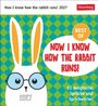 "Now I know how the rabbit runs! 2027. BEST OF. 53 denglische Sprüche und Sprichwörter." Illustration: Hase mit Brille.