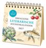 "Mit Texten und Rezepten. Der kleine literarische Küchenkalender 2027. edition momente." Obst, Fisch, Artischocke.