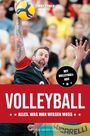 “Jimmy Czimek", "Mit Volleyball-ABC", "Volleyball - Alles, was man wissen muss". Volleyballspieler in Aktion.