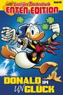 "Lustiges Taschenbuch Enten-Edition Band 96: Donald im Unglück." Donald Duck hält Glückssymbole und stolpert.