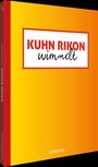 Text: "KUHN RIKON wimmelt", "SILBERBURG". Ein Buchcover mit gelbem und orangem Farbverlauf.