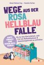 "Wege aus der Rosa-Hellblau-Falle." Ein Pinguin, ein Spielzeugbagger, eine bunte Kommode und ein Dino schmücken das Cover.