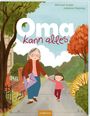 Titel: "Oma kann alles" von Michael Engler und Julianna Swaney. Illustration: Oma und Kind beim Spaziergang, Oma trägt einen Drachen.