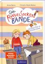 "Die Ringelsockenbande - Gespenster im Kleiderschrank" in buntem Titel; zwei Kinder sitzen, Kürbis und Geister.