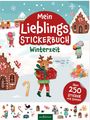 "Mein Lieblings-Stickerbuch Winterzeit" steht oben. Unten "über 250 Sticker mit Szenen". Illustration mit Wintermotiv.