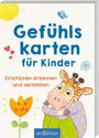 "Gefühlskarten", "Emotionen erkennen und verstehen", "für Kinder", "Vorläufiges Cover"; Illustration: lachendes Eichhörnchen.