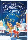 "Der Weihnachtsstrumpf" von Lissa Lehmenkühler und Maud Vogel. Kinder halten einen roten Strumpf, umgeben von Sternen.