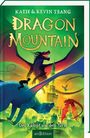 Titel: "Dragon Mountain". Untertitel: "Der Kampf um den Turm". Bunte Drachen fliegen vor einem hohen, leuchtenden Turm.