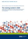 "The training market in 2024" oben, bunte Dreiecke unten, BIBB Logo rechts unten.
