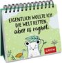 : Eigentlich wollte ich die Welt retten, aber es regnet., Buch