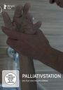 "Palliativstation. Ein Film von Philipp Döring." Oben links ein Berlinale-Logo. Bild zeigt eine Hand, die eine andere hält.