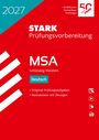 "2027 STARK Prüfungsvorbereitung MSA Schleswig-Holstein Deutsch. Roter Hintergrund, weiße und blaue Schrift."
