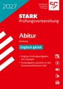 2027, STARK Prüfungsvorbereitung, Abitur Hamburg, Englisch gA/eA. Rotes Design mit Icons und Logo.