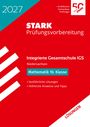 "STARK Prüfungsvorbereitung, Integrierte Gesamtschule IGS, Mathematik 10. Klasse, Niedersachsen. Lösungen."  
Rote und türkise Gestaltung.