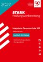 2027, STARK Prüfungsvorbereitung, Englisch 10. Klasse, IGS Niedersachsen. Rotes Cover, weißer Text, Logos rechts.
