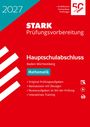 Cover für 2027 STARK Prüfungsvorbereitung Hauptschulabschluss Mathematik, Baden-Württemberg. Rot mit weißen und blauen Elementen.